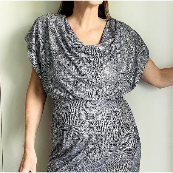 Vintage 70s-80s Silver Sparkle Animal Print Small USA Made - Picture 10 of 15